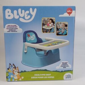 Bluey Mealtime Seat Toddler Lunch Seat Plastic With Tray And Seat Belt Booster